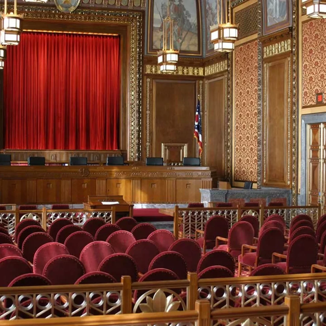Inside of a courtroom
